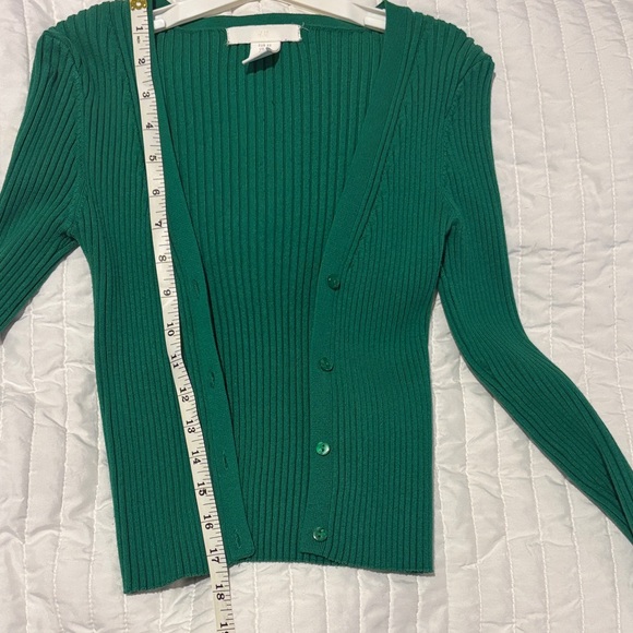 H&M Green Ribbed Women's Sweater - Picture 4 of 5